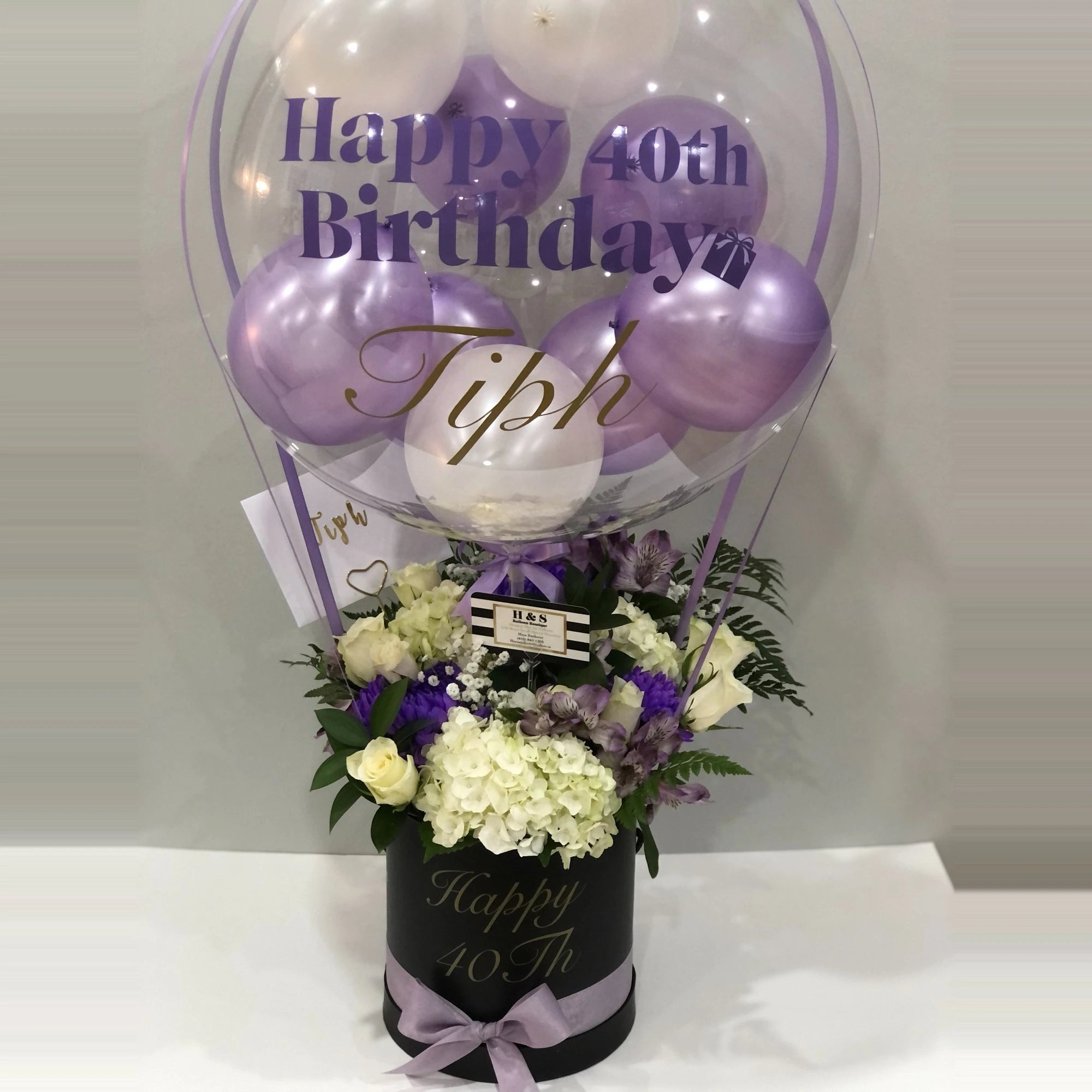 Happy Birthday Fresh flower Bobba Balloon
