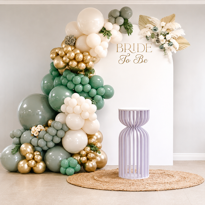 Bride to Be Sage Green & Gold Balloon Backdrop